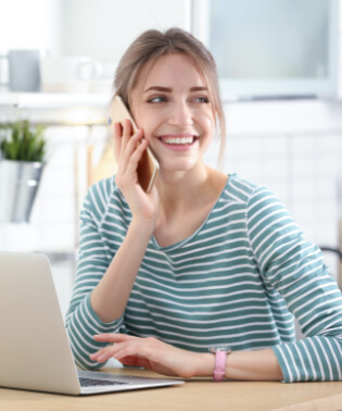 Photo of a girl talking to someone on the phone